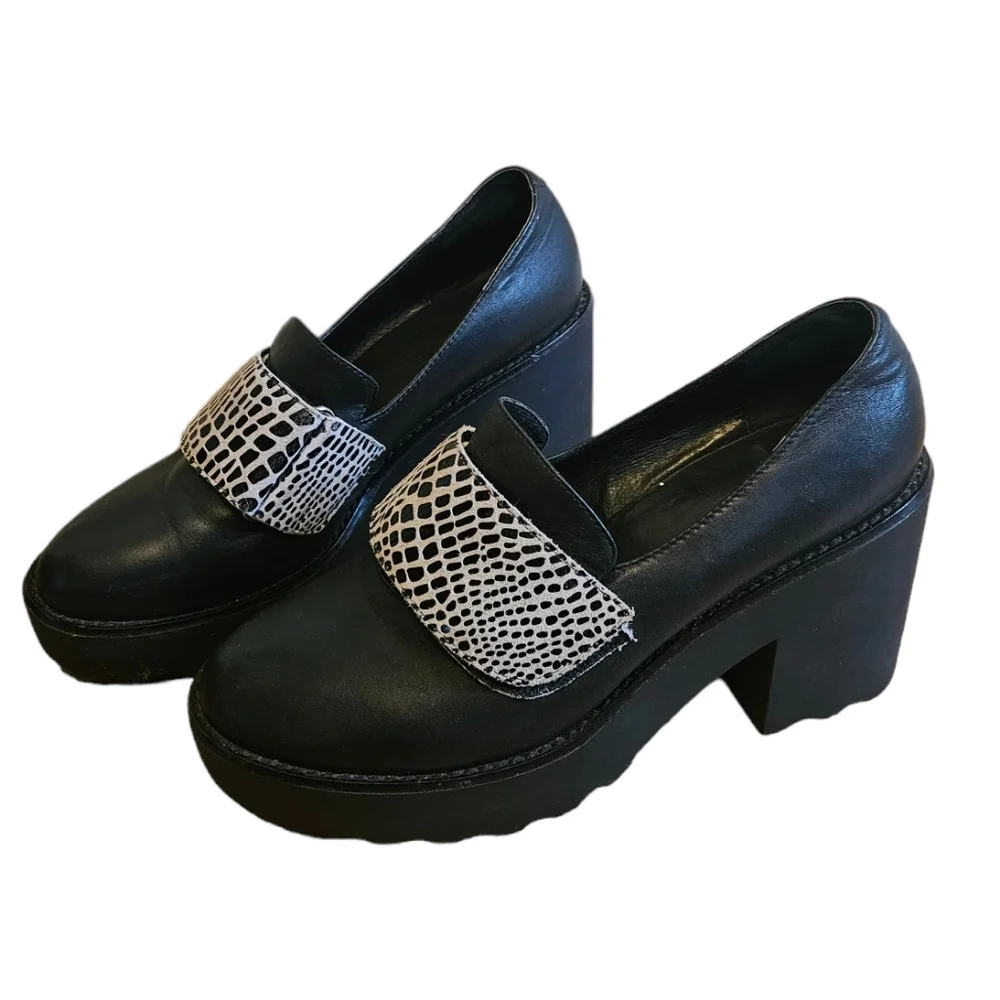 TBA to be announced Y2K Chunky Platform Penny Loafers - Picture 6 of 7